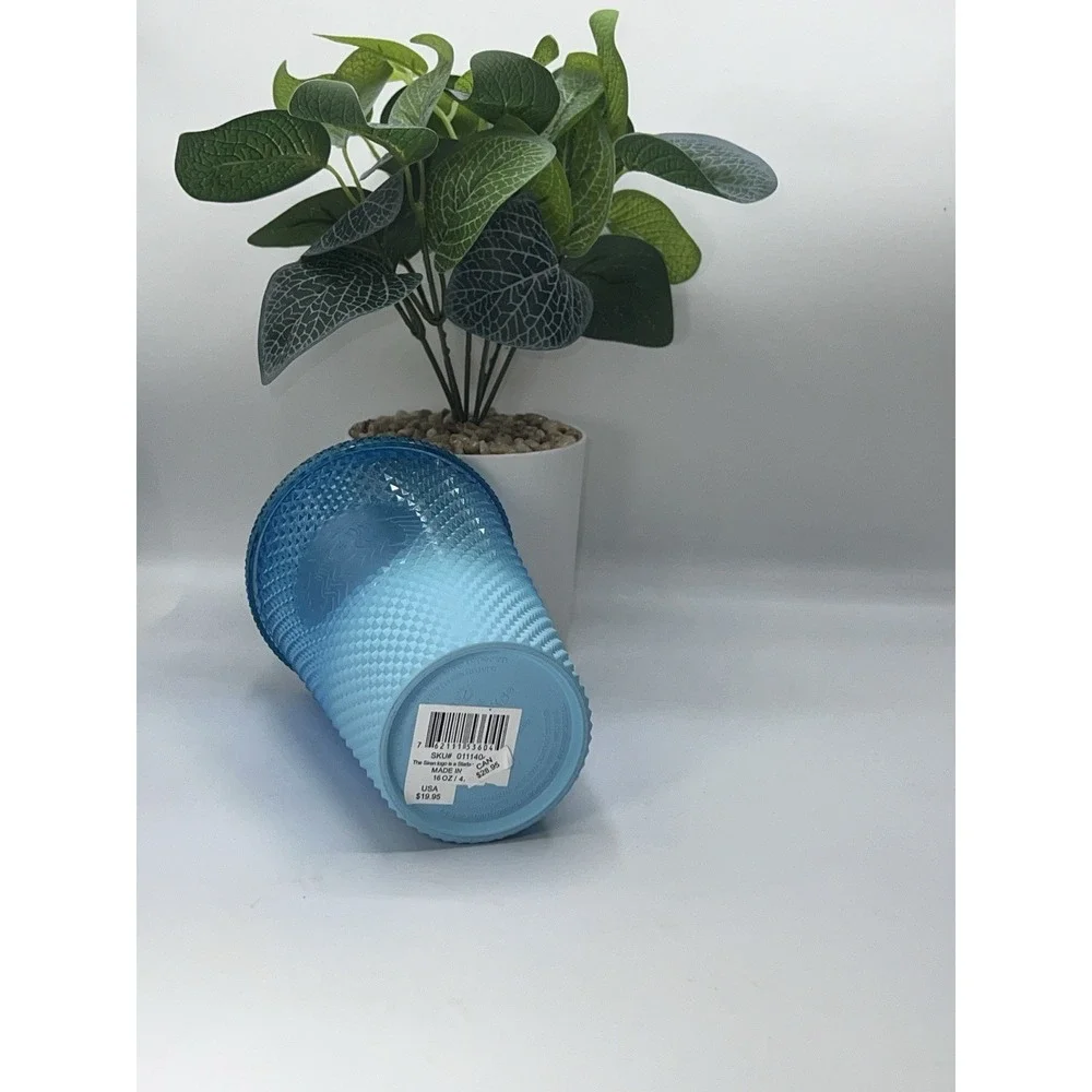 Starbucks Ombre Blue Studded Cup Aqua Splash Cold Grande Tumbler 16oz NWT Travel